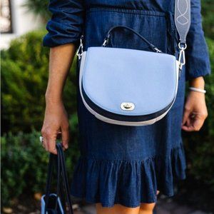Draper James Crossbody Navy, Light Blue & Ivory
